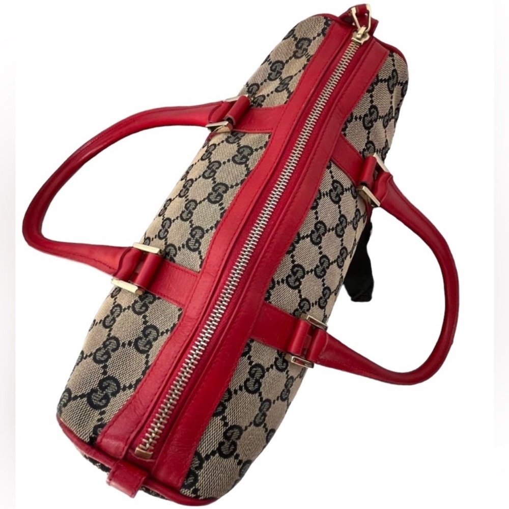 Gucci Red and Beige Satchel